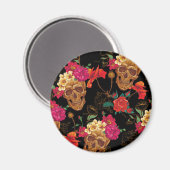 Aimant crâne floral (Recto/Verso)