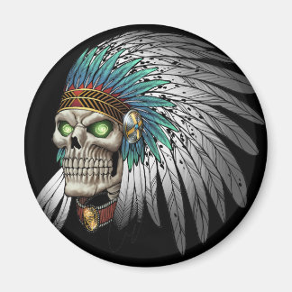 Aimant Crâne gothique Tribal Amérindien