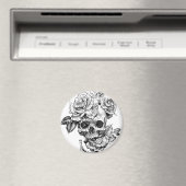 Aimant Crâne humain et encre noire rose (In Situ (Lave-vaisselle))