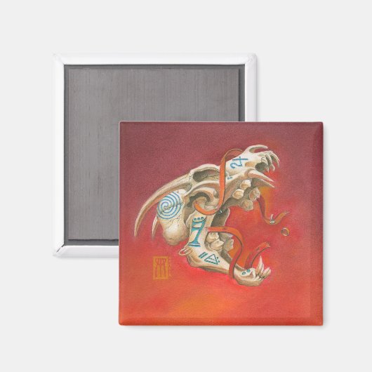 Aimant Crâne hurlant (Recto/Verso)