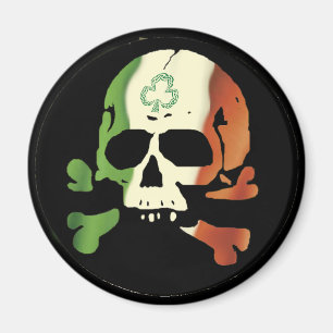 Aimant Crâne irlandais de drapeau