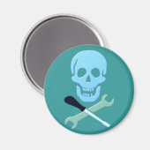 Aimant Crâne Mécanicien skull mécanicien (Recto/Verso)