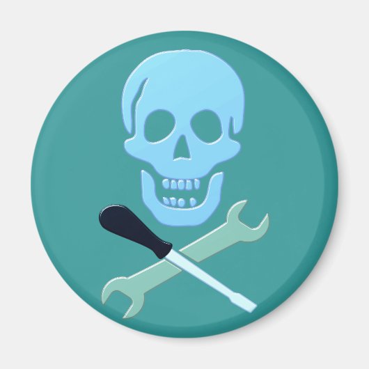 Aimant Crâne Mécanicien skull mécanicien (Devant)