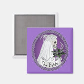 Aimant Crâne nuptiale - violet (Recto/Verso)