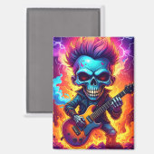 Aimant Crâne Punk Rock (Recto/Verso)