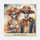 Aimant Crâne sucre, chérie, personnalisé (Devant)