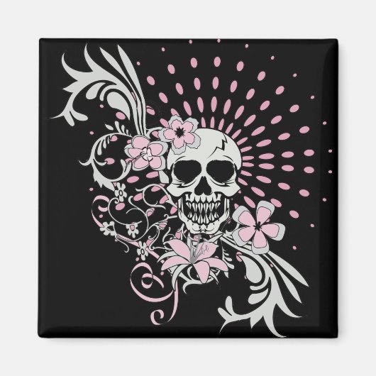 Aimant Crâne vintage (Devant)