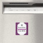 Aimant Crânes damas violet, mariage noir Enregistrer la d (In Situ (Lave-vaisselle))