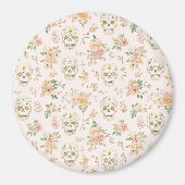 Aimant Crânes de Sucre Fleurs de Pêche (Devant)
