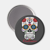 Aimant Crânes humains décorés Art Thunder_Cove (Recto/Verso)