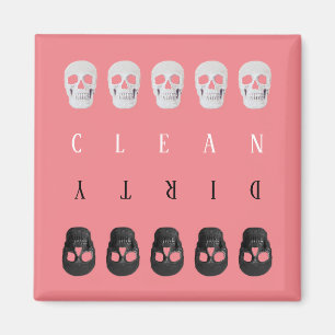 Aimant Crânes nettoyant Cool rose gothique Lave-vaissell