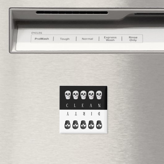 Aimant Crânes nettoyant noir noir noir blanc réversible (In Situ (Lave-vaisselle))