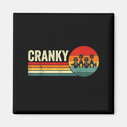 Aimant Cranky Car Engine Crankshaft Fathers Day Dad Men H (Devant)