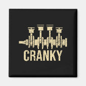 Aimant Cranky Car Engine Crankshaft Lover Mechanics Fathe (Devant)
