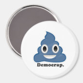Aimant Crap Démocrate Caca Bleu - (Recto/Verso)