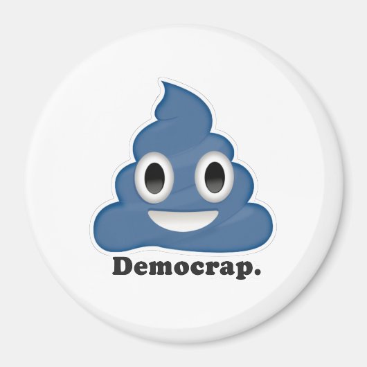 Aimant Crap Démocrate Caca Bleu - (Devant)