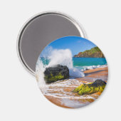 Aimant Crash des vagues sur la plage, Hawaii (Recto/Verso)