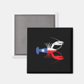 Aimant Crawfish Texas Crawdaddy Southern Food Mardi Gras (Recto/Verso)