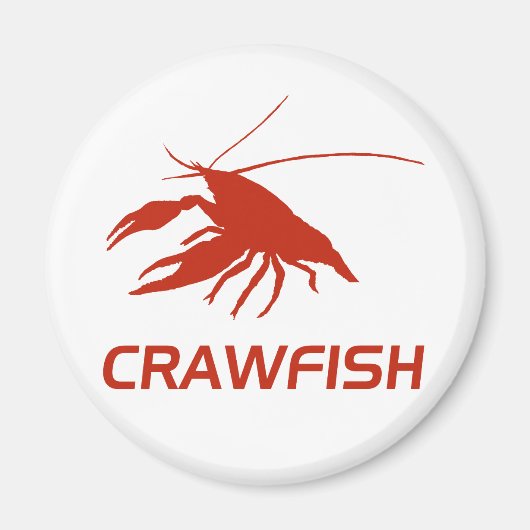 Aimant crawfish's silhouette (Red) (Devant)