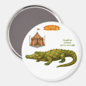 Aimant Crawford, crocodile de cirque peint (Recto/Verso)