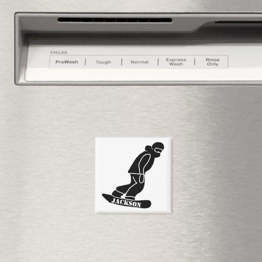 Aimant Crayon de snowboard freeride noir (In Situ (Lave-vaisselle))