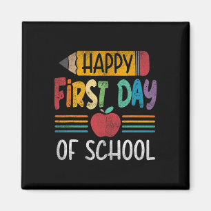 Aimant Crayon Vintage Joyeux Premier Jour D'école Enseign