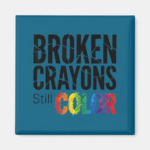 Aimant Crayons cassés colorent la chemise sensibilisation