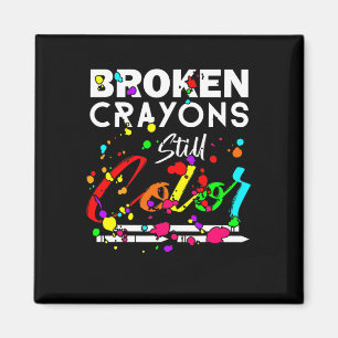 Aimant Crayons cassés Couleur encore mignon santé mentale