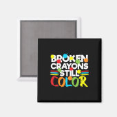 Aimant Crayons cassés Couleur encore Sensibilisation à la (Recto/Verso)