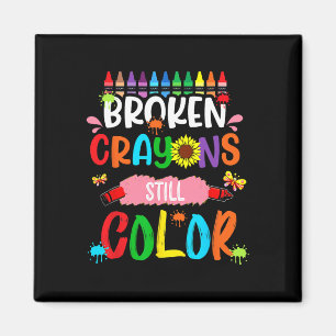 Aimant Crayons cassés Couleur encore Sensibilisation à la