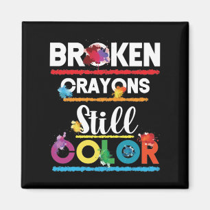 Aimant Crayons cassés encore couleur santé mentale