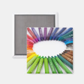 Aimant Crayons colorés de craie (Recto/Verso)