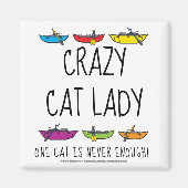 Aimant Crazy Cat Lady Funny Rafers (Devant)