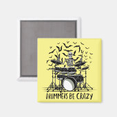 Aimant Crazy Drummer Skelton Design (Recto/Verso)