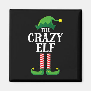 Aimant Crazy Elf Matching Family Group Christmas Party