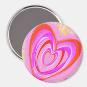 Aimant Crazy Heart par Power Flower (Recto/Verso)