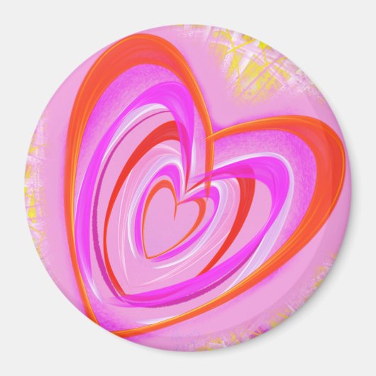 Aimant Crazy Heart par Power Flower (Devant)