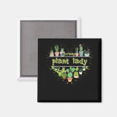Aimant Crazy Plante Lady Heart Cactus (Recto/Verso)