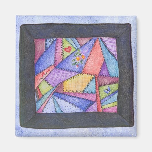 Aimant Crazy Quilt Oeuvre originale (Devant)