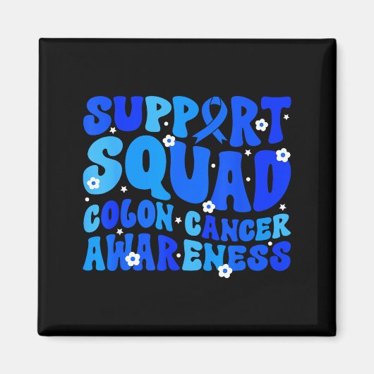 Aimant Crc colon cancer awareness support squad blue (Devant)