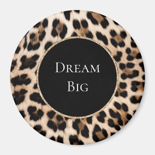 Aimant Cream Leopard Animal (Devant)