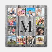 Aimant Create Your Custom Photo Collage Rustic Farmhouse (Devant)