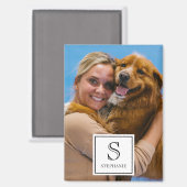 Aimant Create your own Monogram, Name and Photo Keepsake (Recto/Verso)