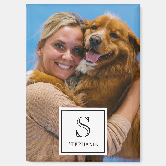 Aimant Create your own Monogram, Name and Photo Keepsake (Recto)