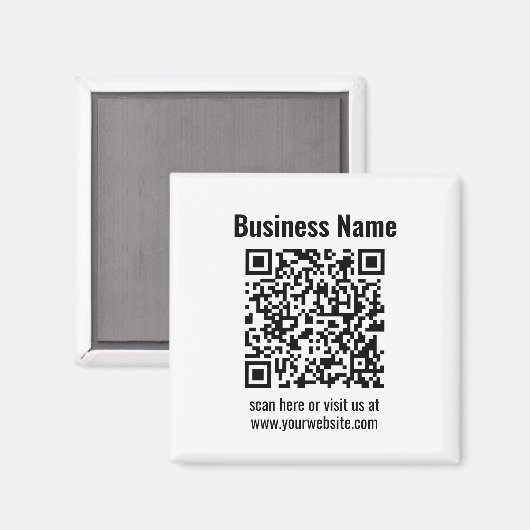 Aimant Create Your Own QR Code | Transperant (Recto/Verso)