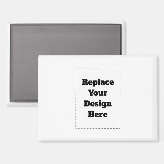 Aimant Create Your Own white (Recto/Verso)