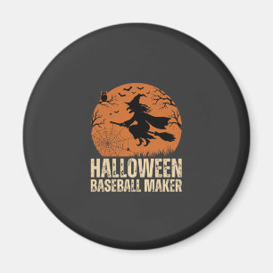 Aimant Créateur de baseball Halloween Graphique de sorciè