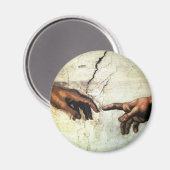 Aimant Création d'Adam - Mains Michelangelo 1475 - 1564 (Recto/Verso)