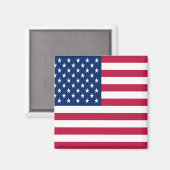 Aimant Création de fierté avec drapeau américain USA (Recto/Verso)