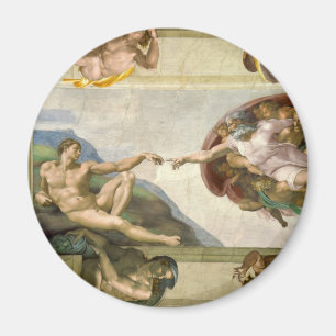 Aimant Creation of Adam by Michelangelo, Vintage Fine Art